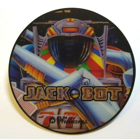 Jackbot COASTER Pinball Original NOS Plastic Promo Pinbot Robot 1995 Vintage - Picture 3 of 6